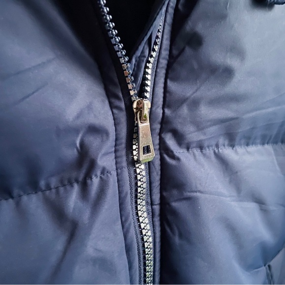 Threadbare Papaya quilted arm puffer jacket in indigo - Picture 3 of 6